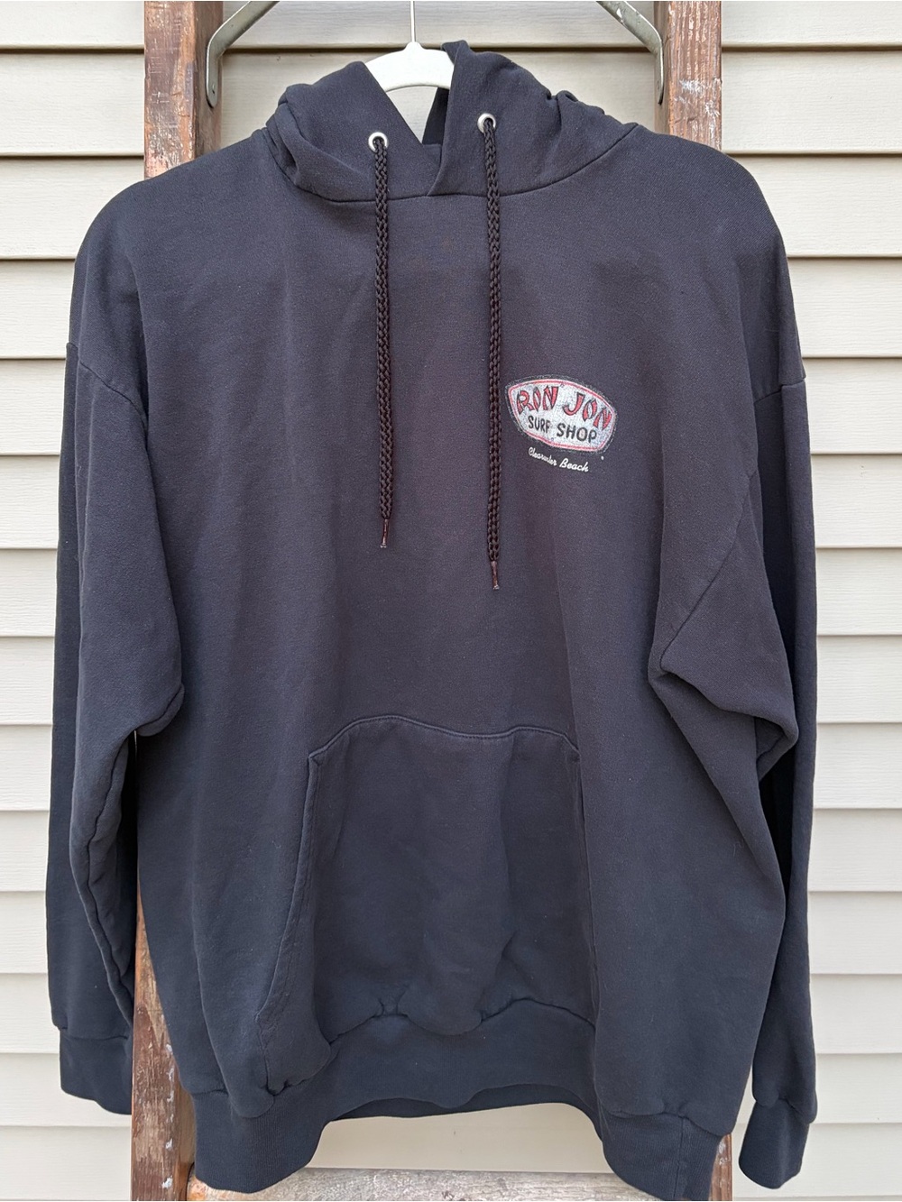 Ron Jon Black Pullover Hoodie with Small Chest Logo